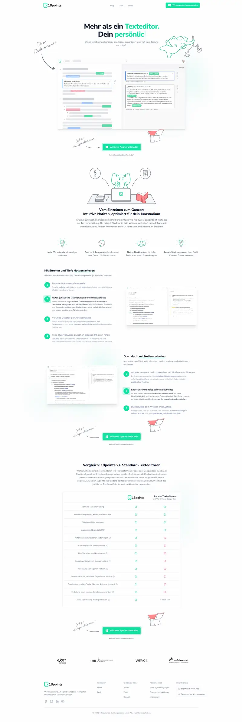 18points | Juristische Notizen website screenshot