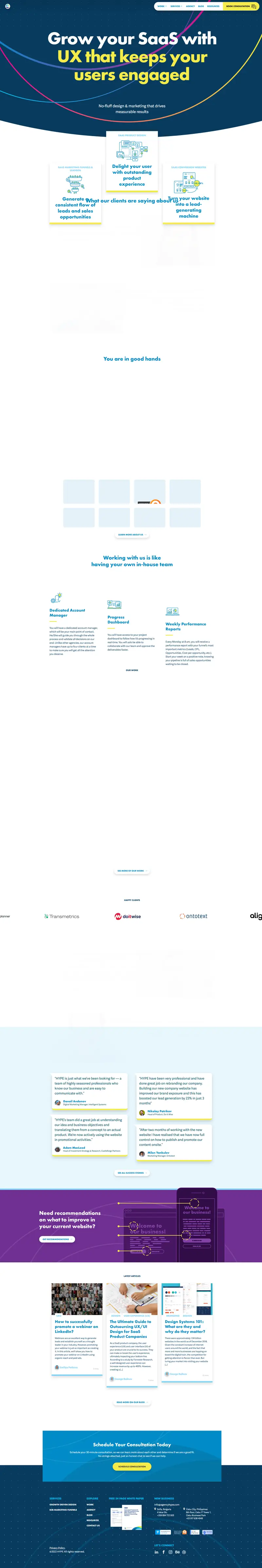 Growth & Conversion Driven Digital Agency for B2B Companies website screenshot