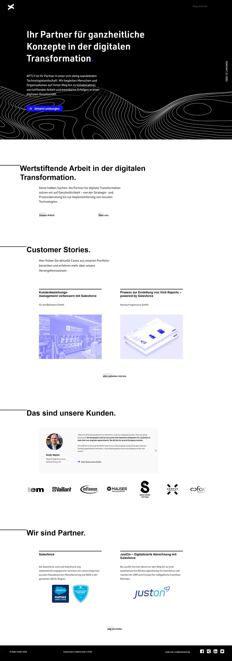 APTLY | Smarter Business Solutions. website screenshot