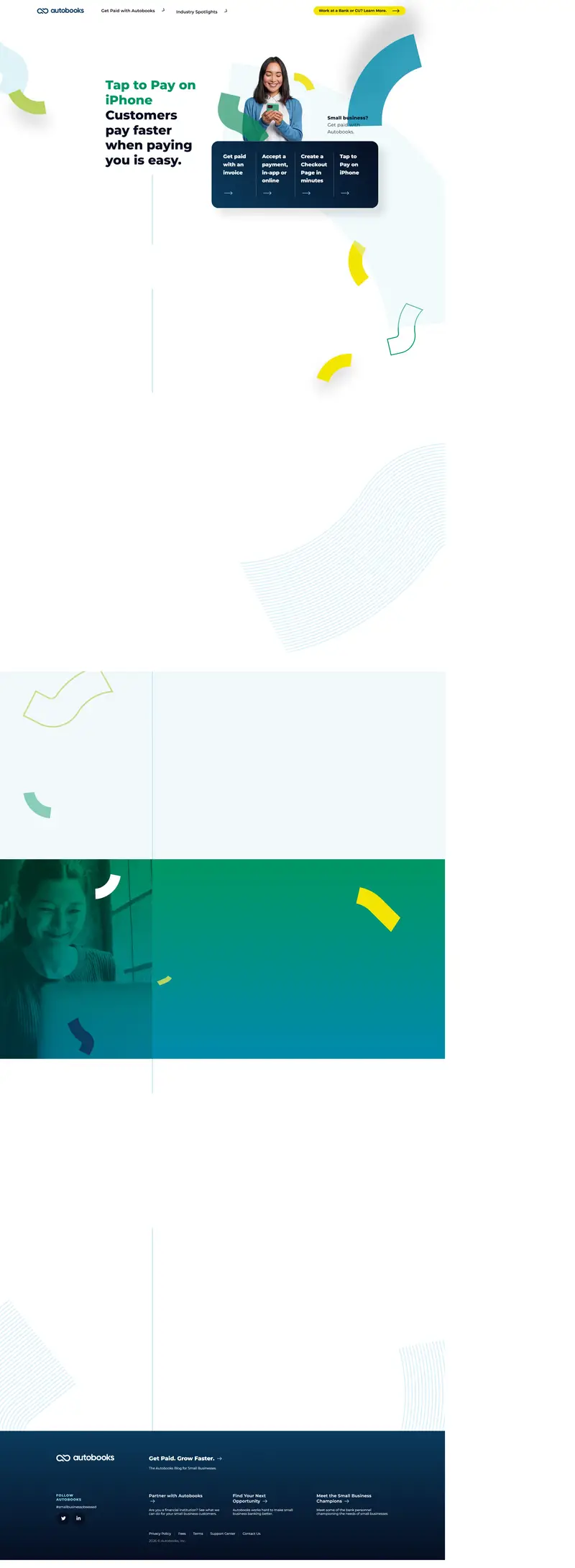 Get Paid and More | Autobooks website screenshot