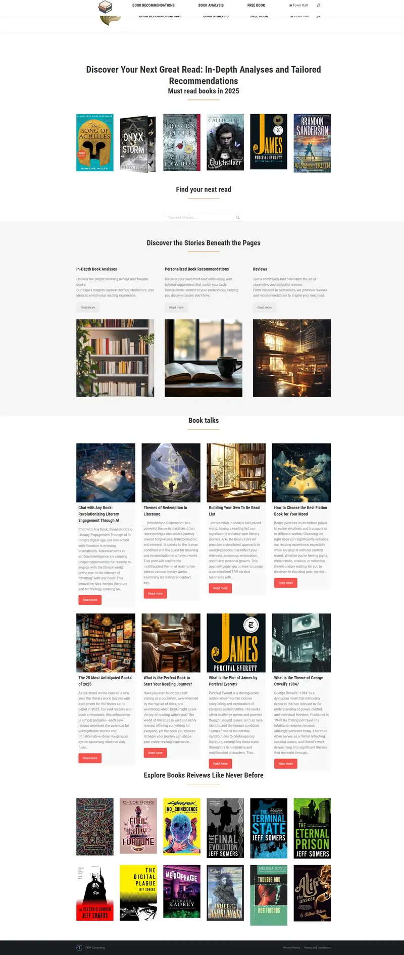 Front page - Canecto website screenshot