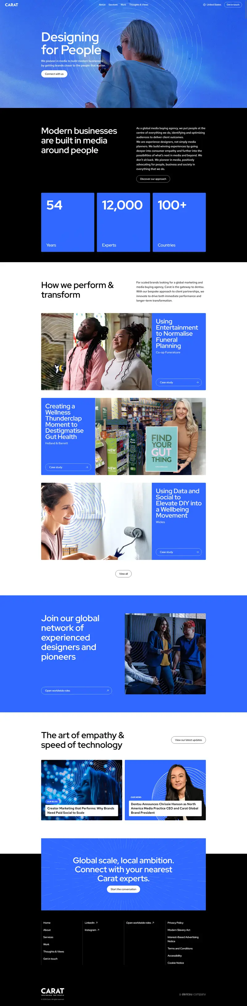 Carat Global Media & Marketing Agency | Carat website screenshot