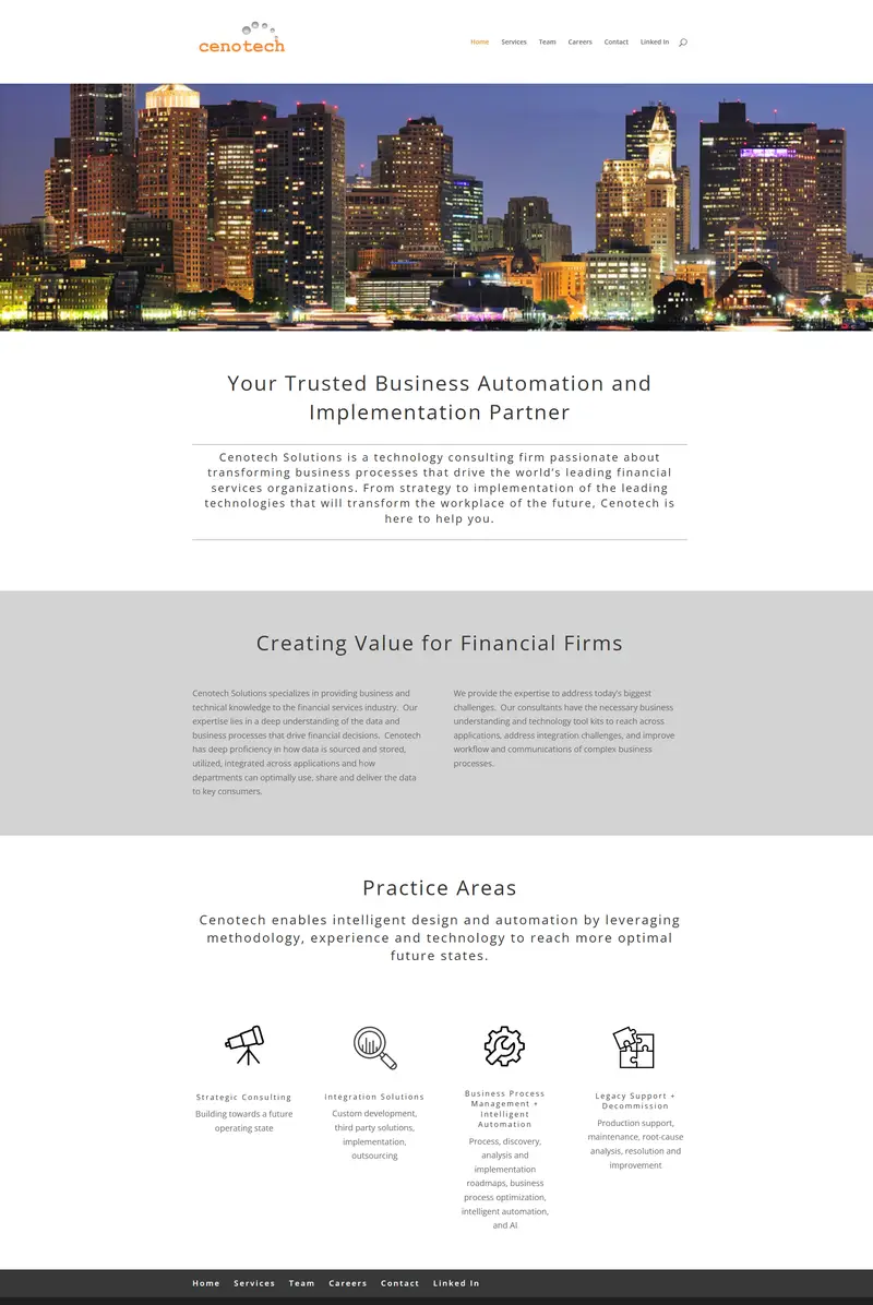 Cenotech Solutions | Integrating Software Solutions website screenshot