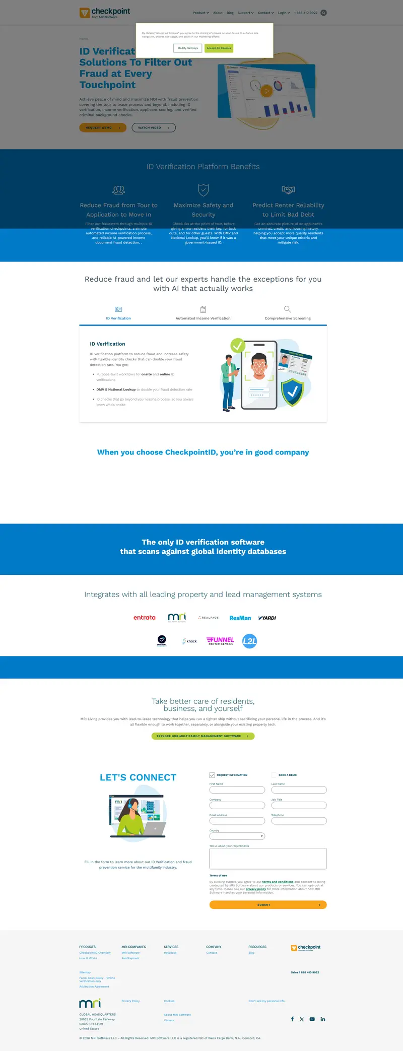 ID Verification Software for Apartments - Online & Real-Time website screenshot