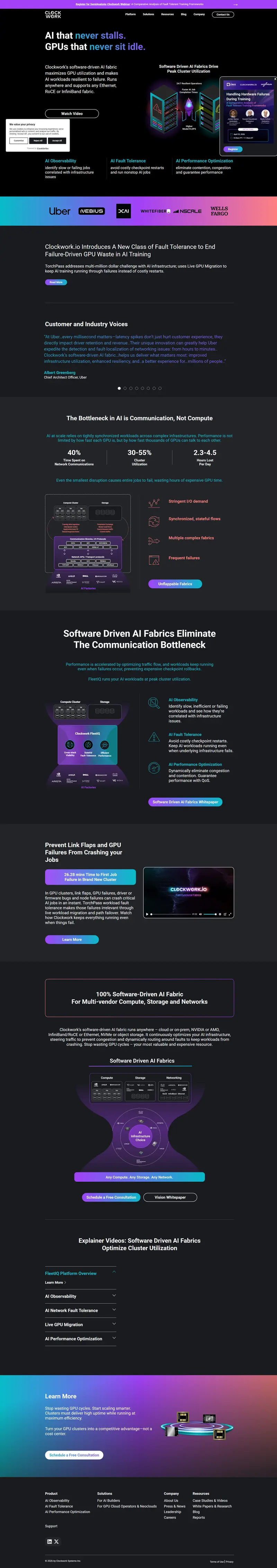 Home - clockwork website screenshot