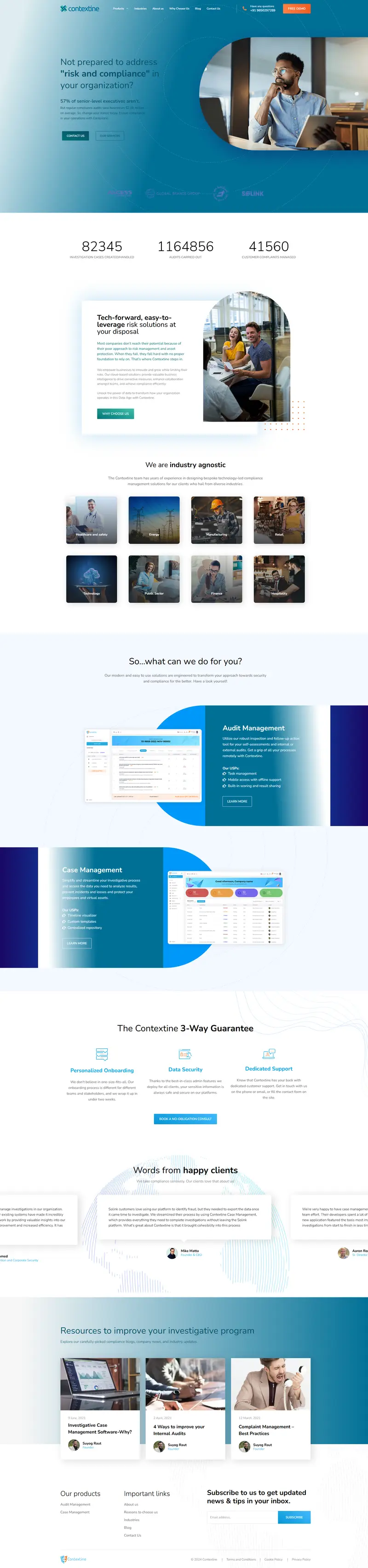 Contextine website screenshot