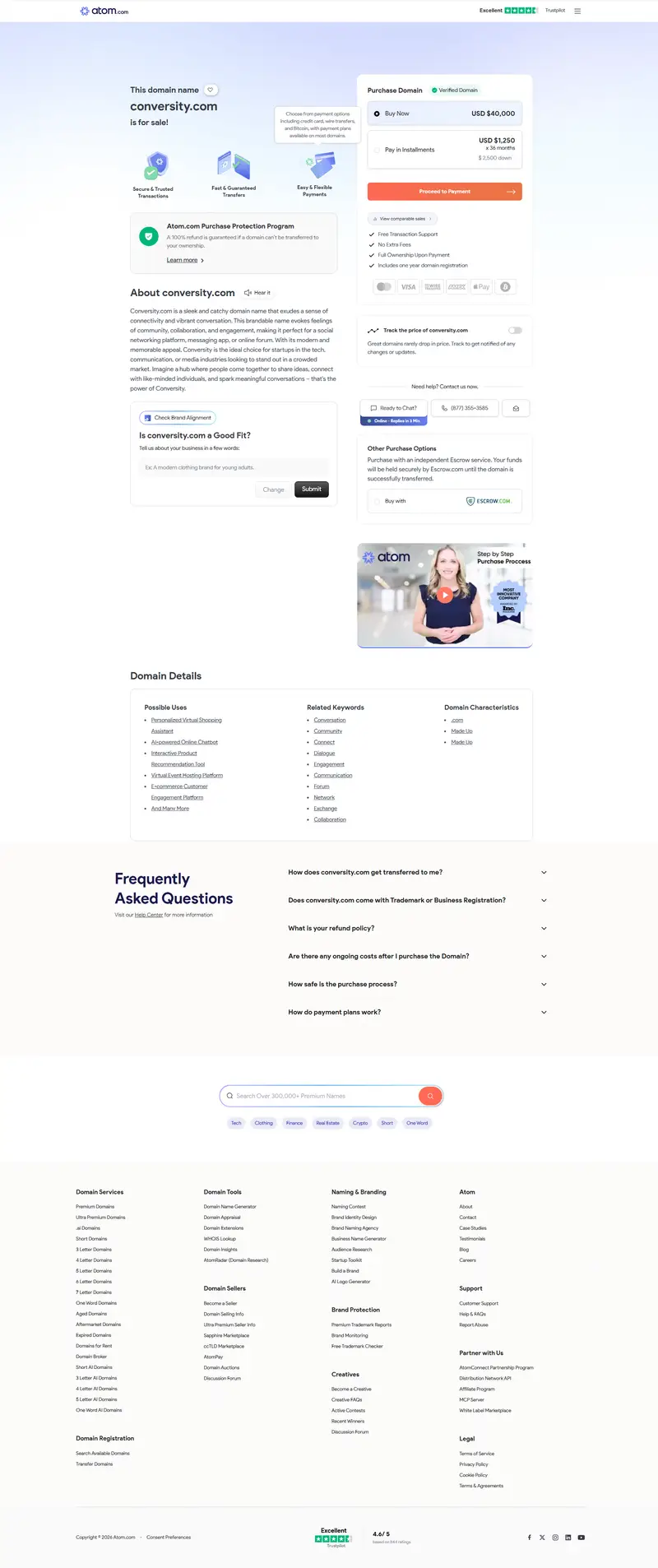 conversity: The domain name conversity.com is for sale website screenshot