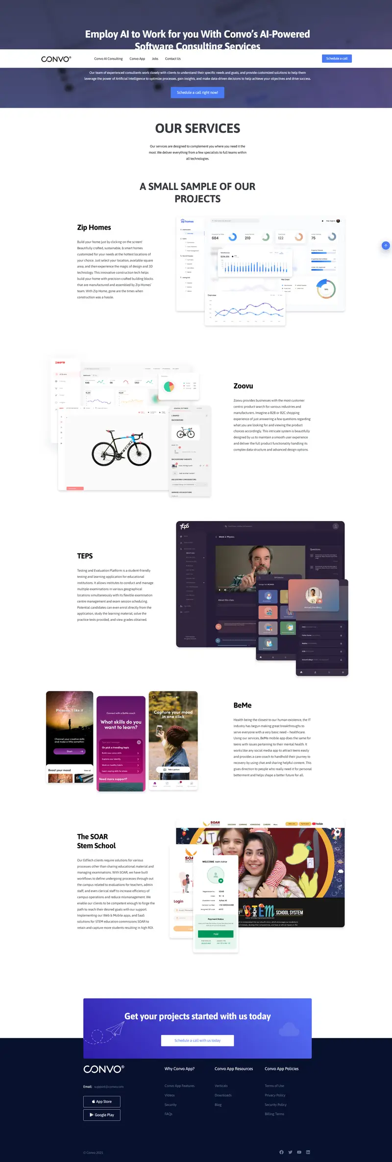 Employ AI to Work for you With Convo’s AI-Powered Software Consulting Services - Team communication & collaboration platform | Convo website screenshot