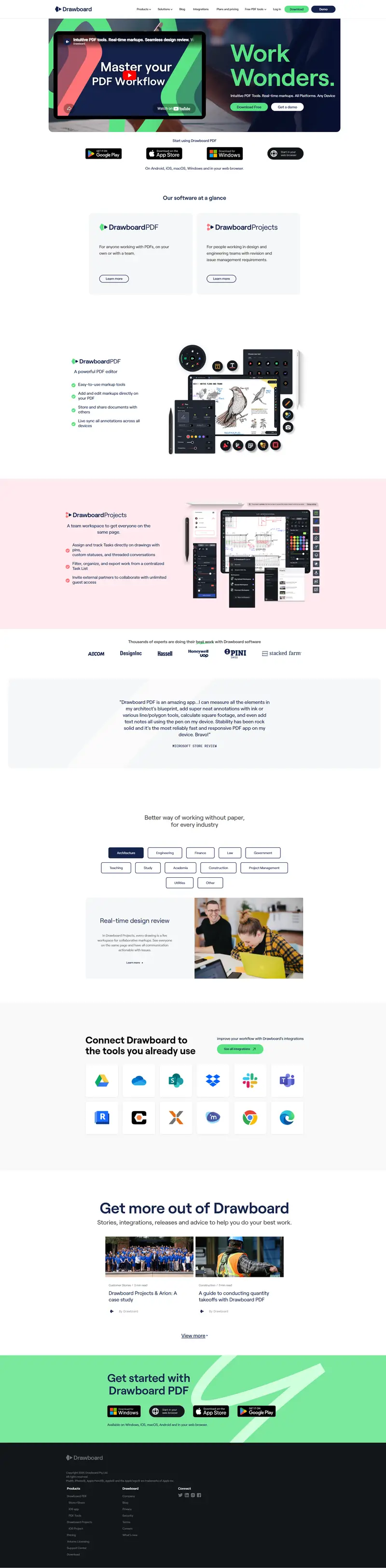 Drawboard - Real-time PDF markup tools. website screenshot