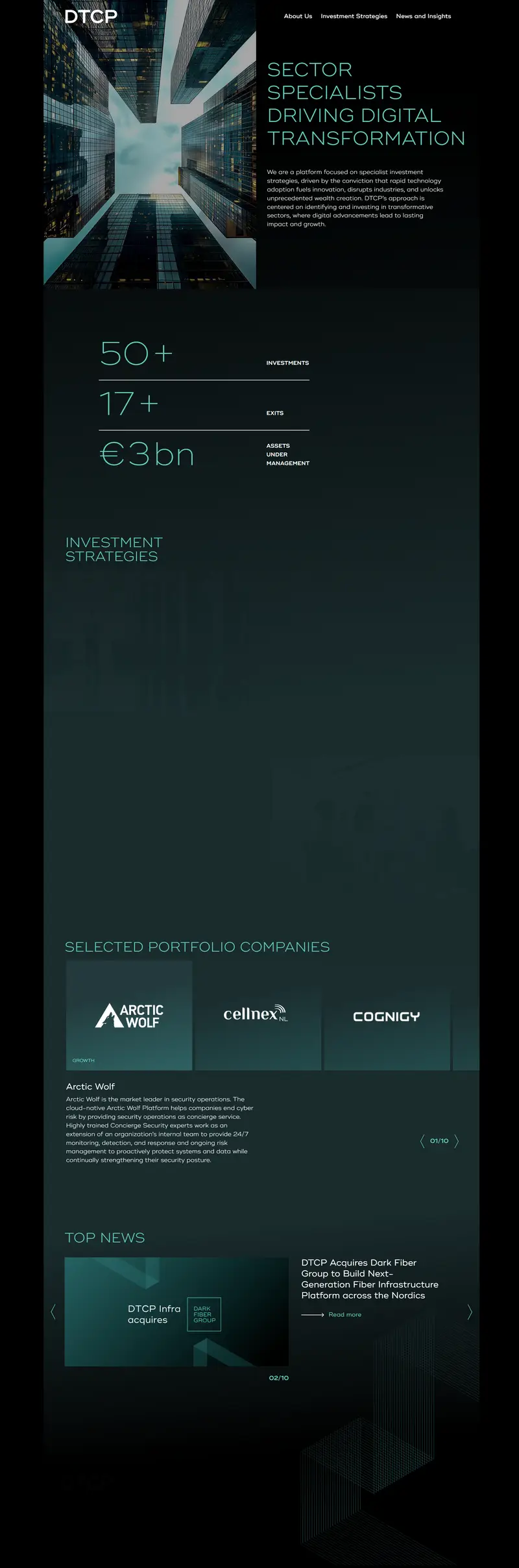 DTCP | Driving Digital Transformation: Innovative Investment Strategies by DTCP website screenshot