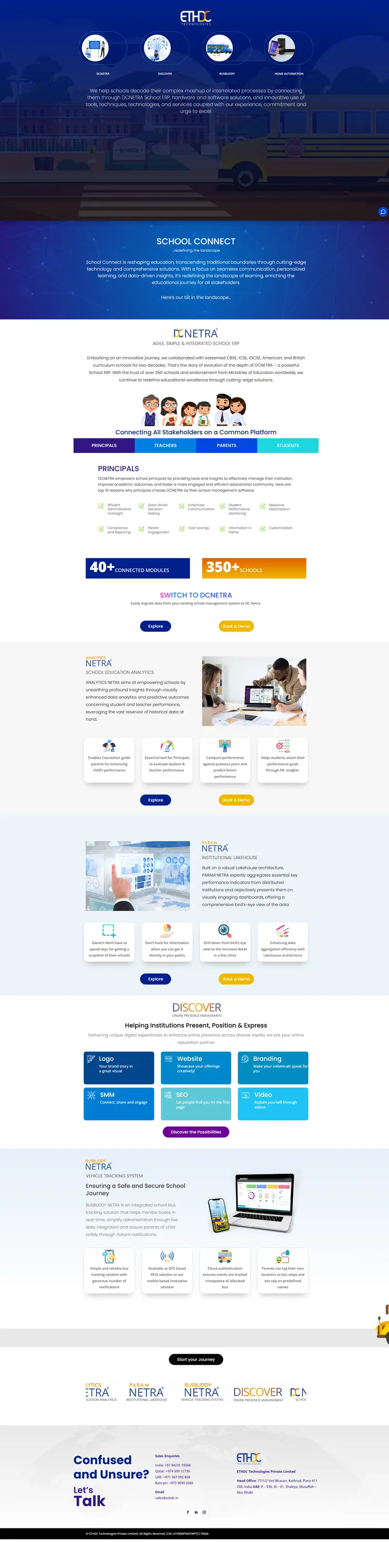 HOME - ETHDC Technologies website screenshot