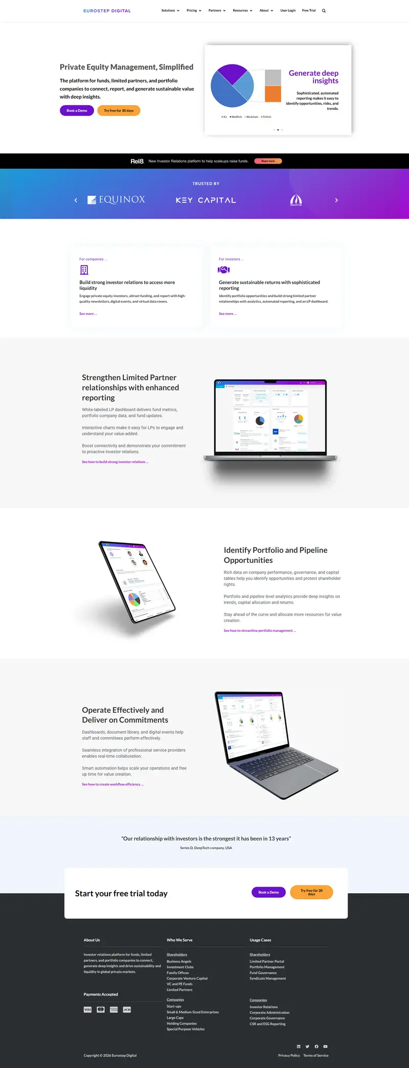 Homepage - Eurostep Digital website screenshot