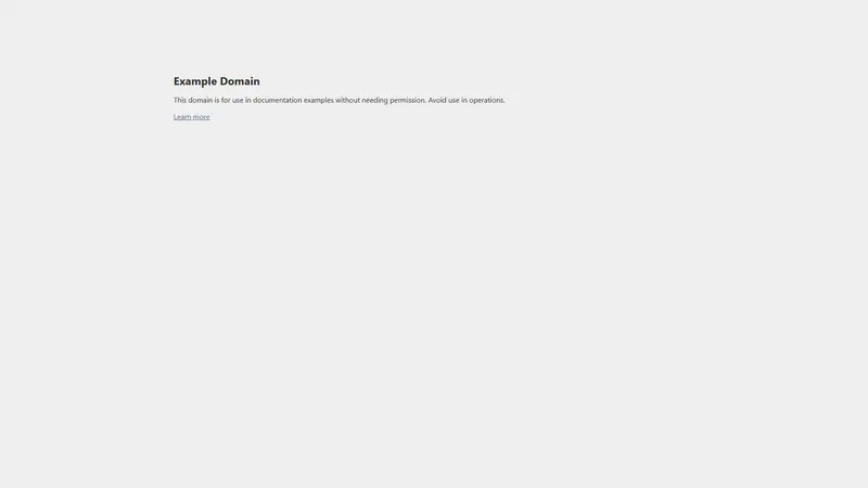 Example Domain website screenshot