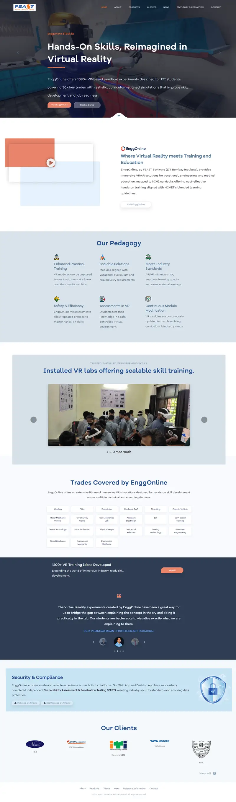 FEAST Software website screenshot