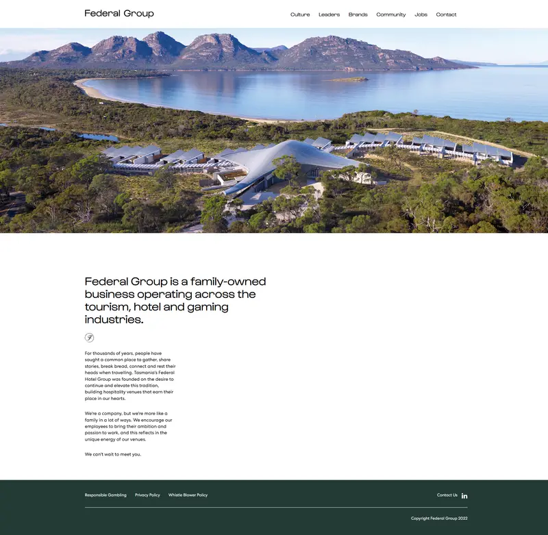 Home - Federal Group website screenshot