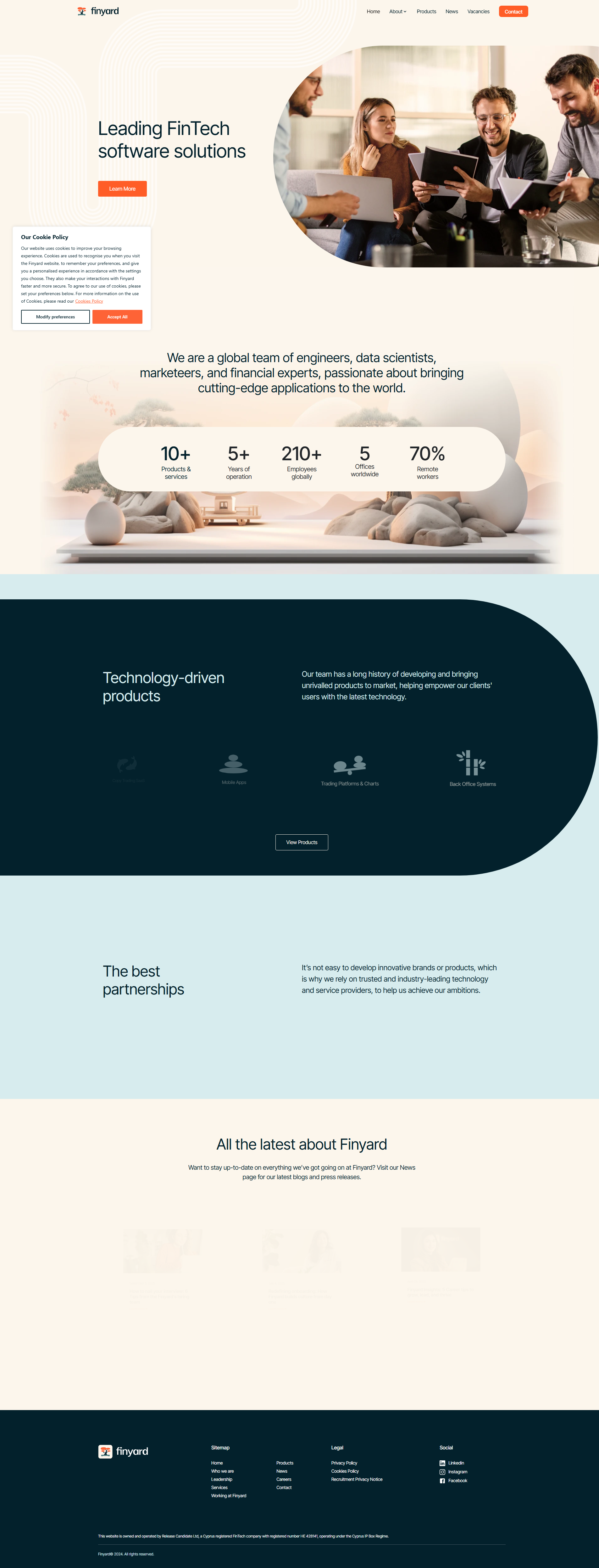 finyard.com website screenshot