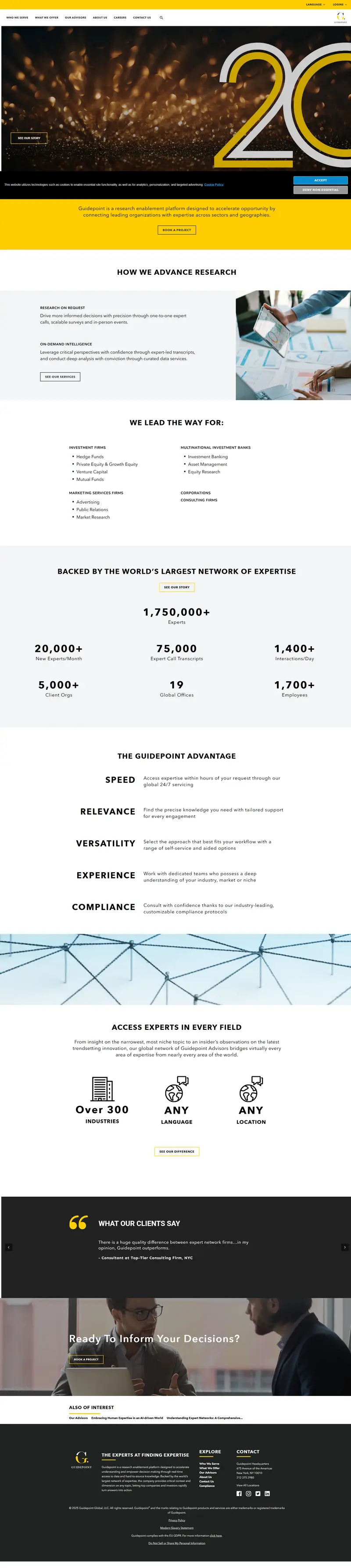 Guidepoint: The Trusted Expert Network For Business Insights website screenshot