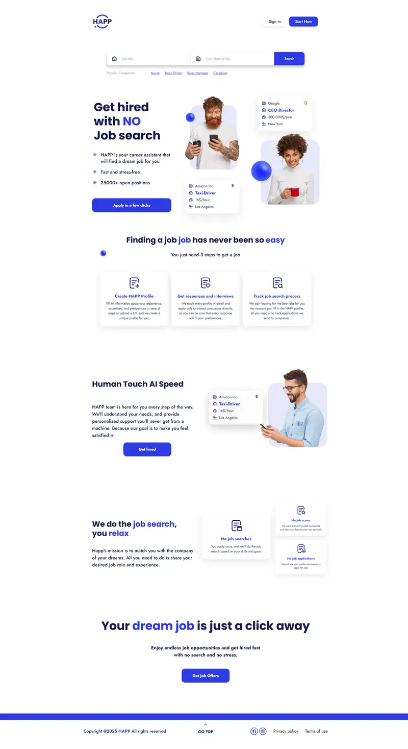 HAPP website screenshot