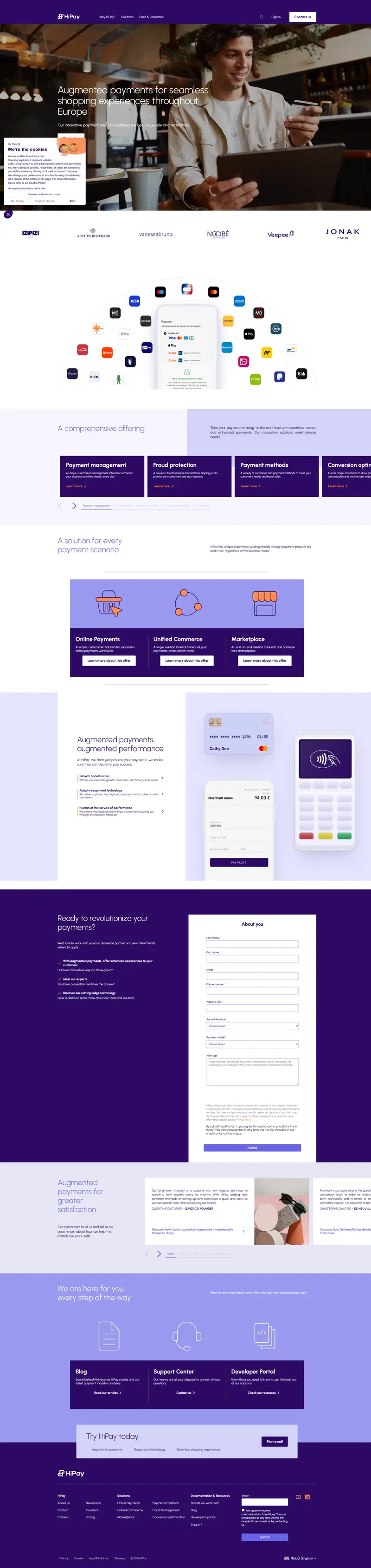 HiPay – HiPay - payment solution for retailers website screenshot