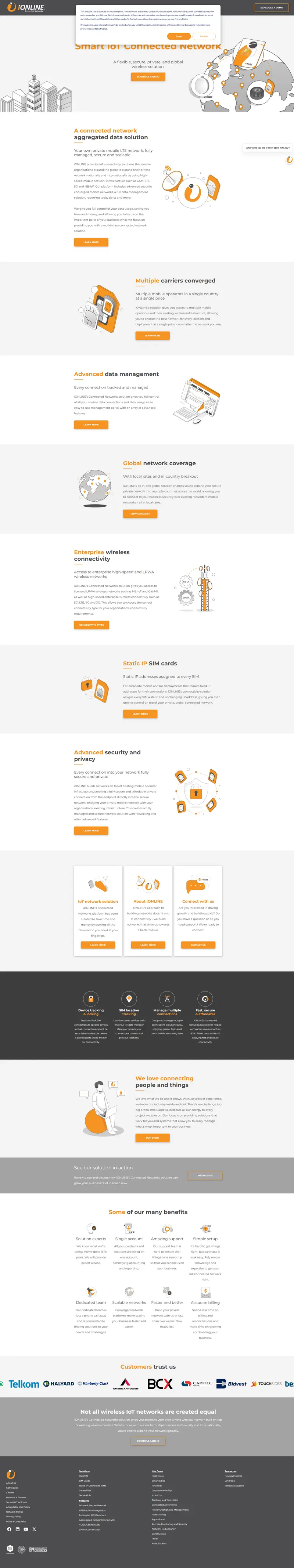 iONLINE Connected Networks website screenshot