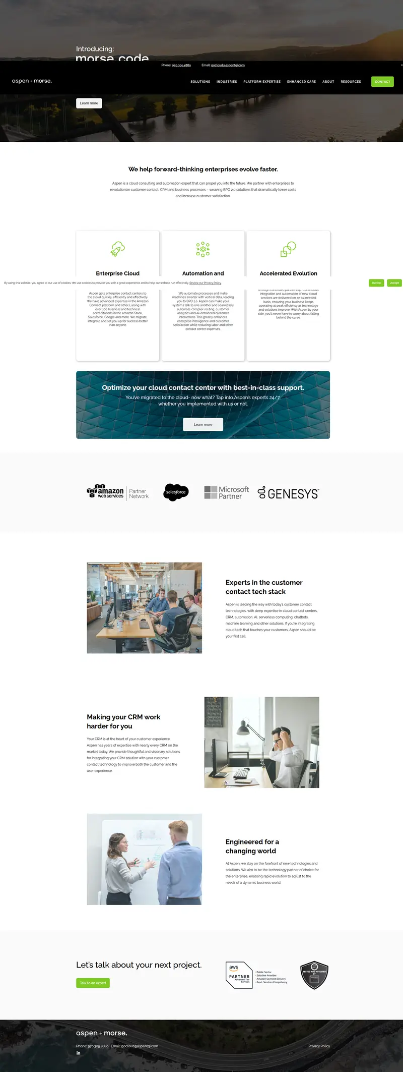 Aspen website screenshot