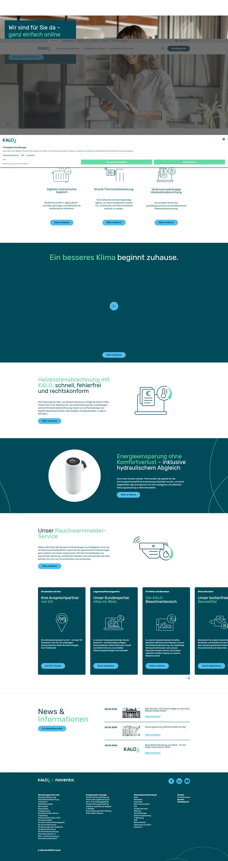 KALO - Ihr Partner für die smarte Energiewende website screenshot