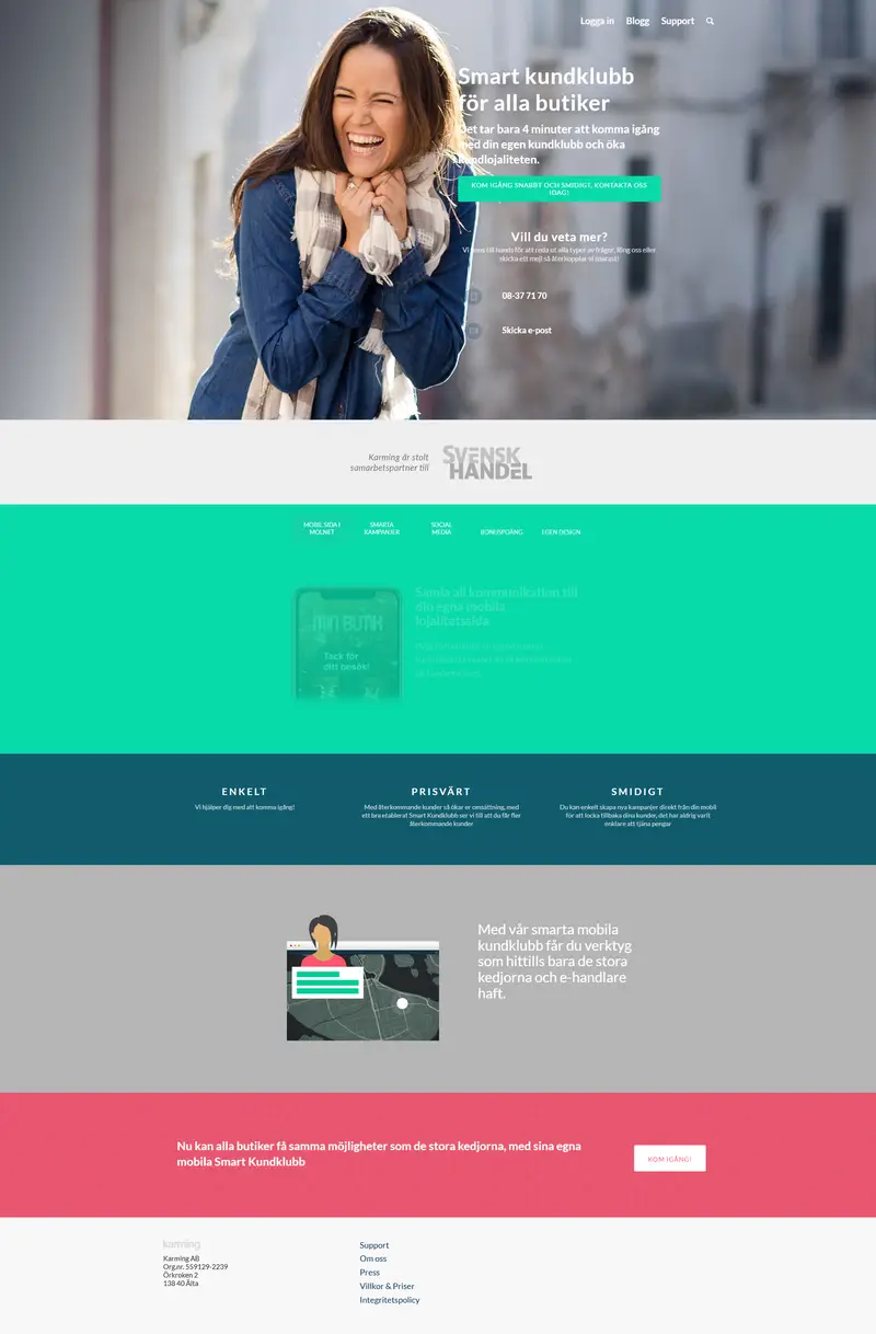 Karming AB | Ta nästa innovativa steg in och ta fronten i digitala världen website screenshot