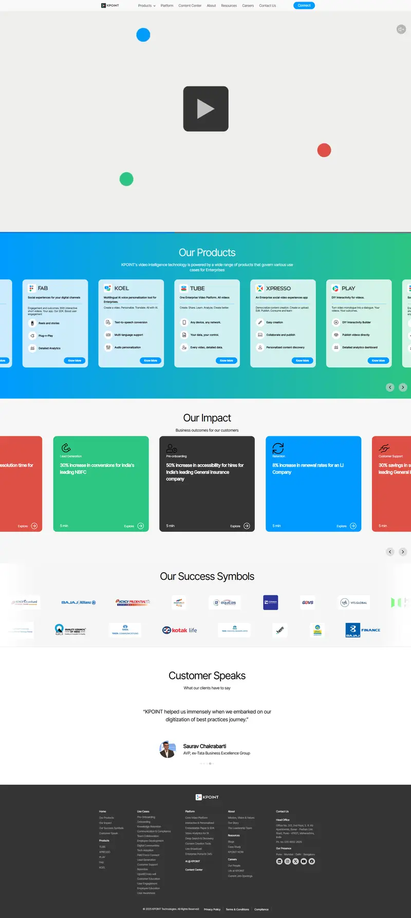 Home | KPOINT website screenshot
