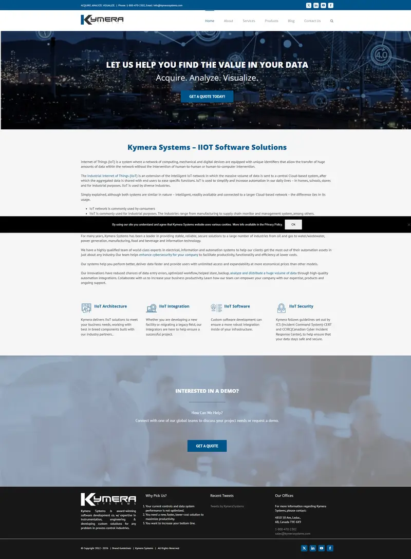 Automation Systems Canada | Iiot Software | Scada System | MES | HMI website screenshot