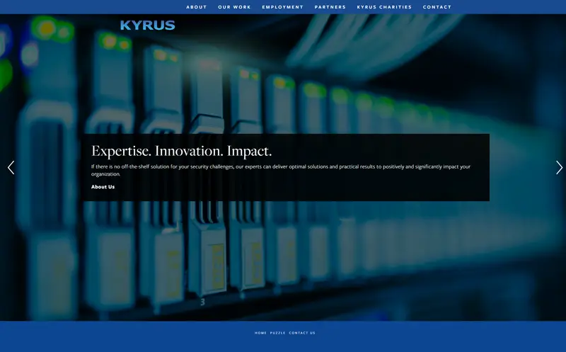 Kyrus Technology website screenshot