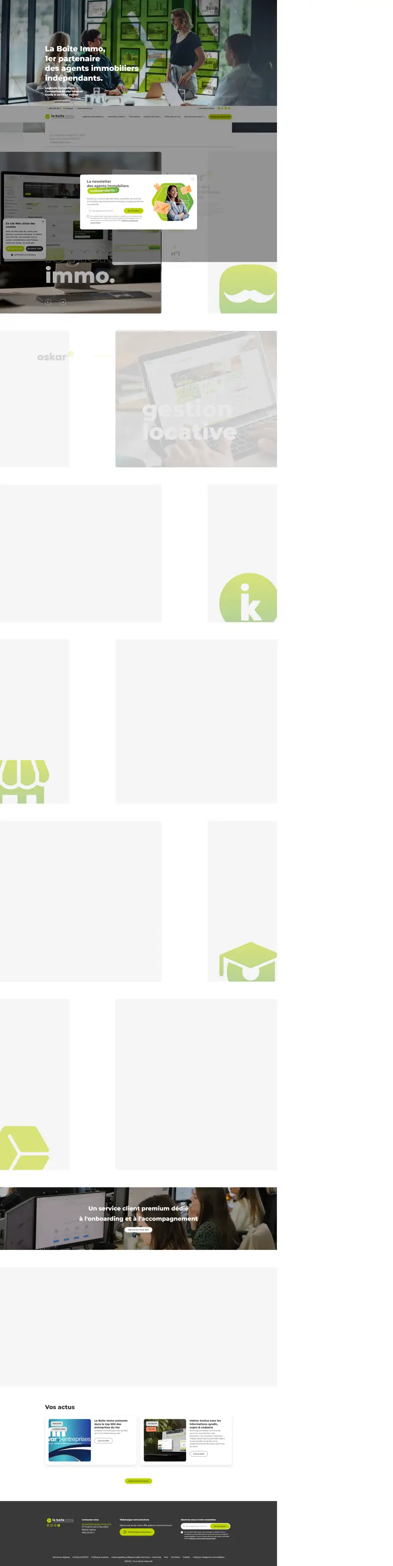 La Boîte Immo : Premier partenaire des agents immobiliers indépendants website screenshot