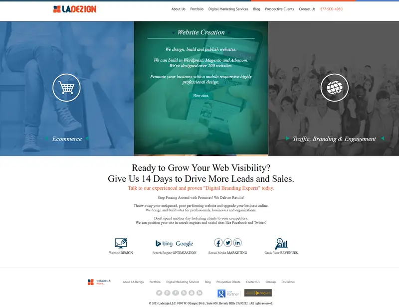Website Design, SEO & Digital Marketing LA Dezign website screenshot