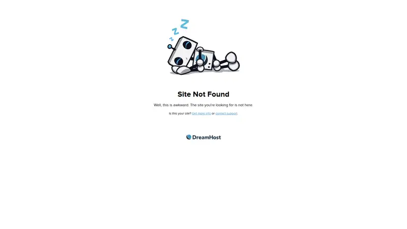 Site not found · DreamHost website screenshot