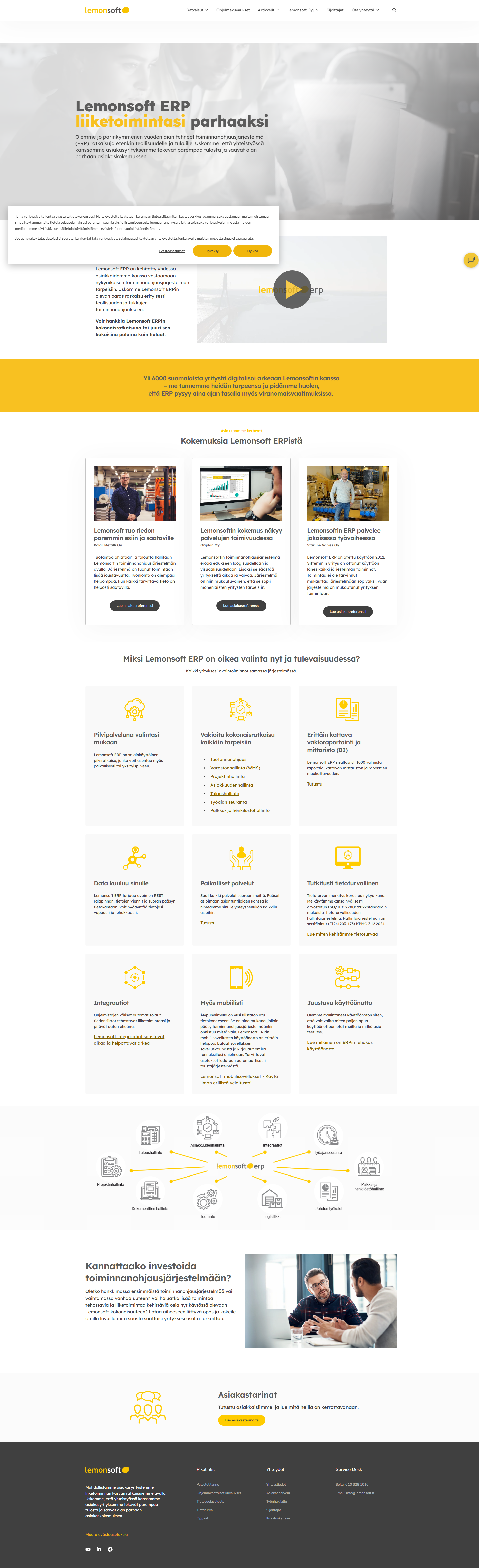 Liiketoimintasi parhaaksi website screenshot