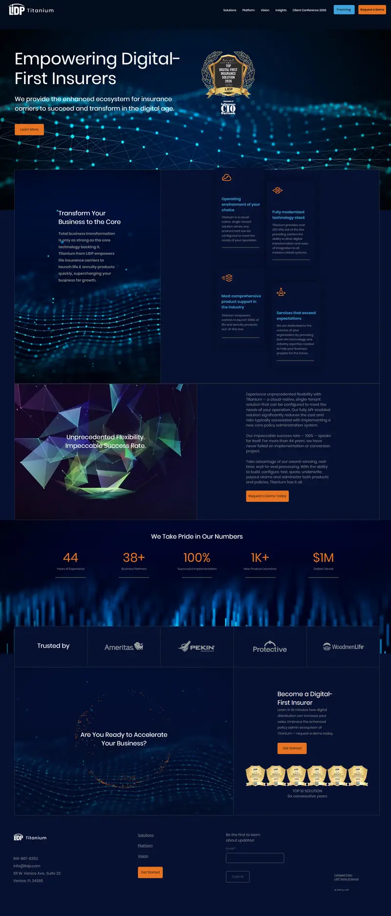 Life Insurance Policy Admin | LIDP website screenshot