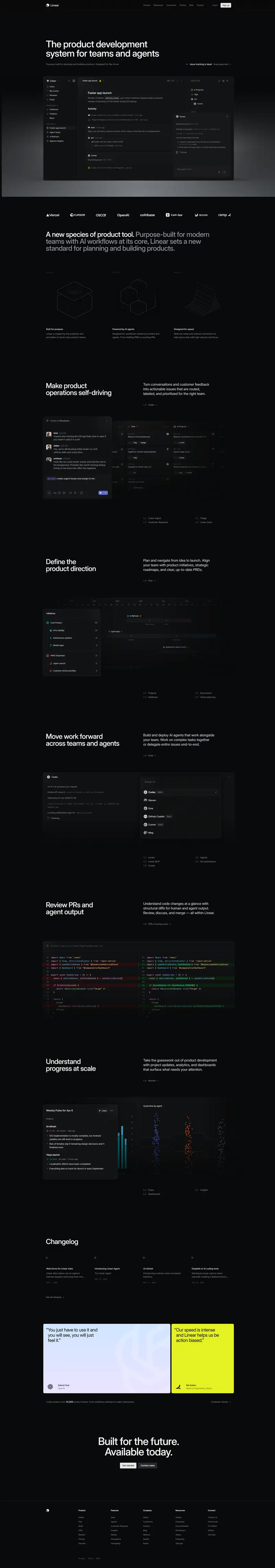 Linear – The system for product development website screenshot