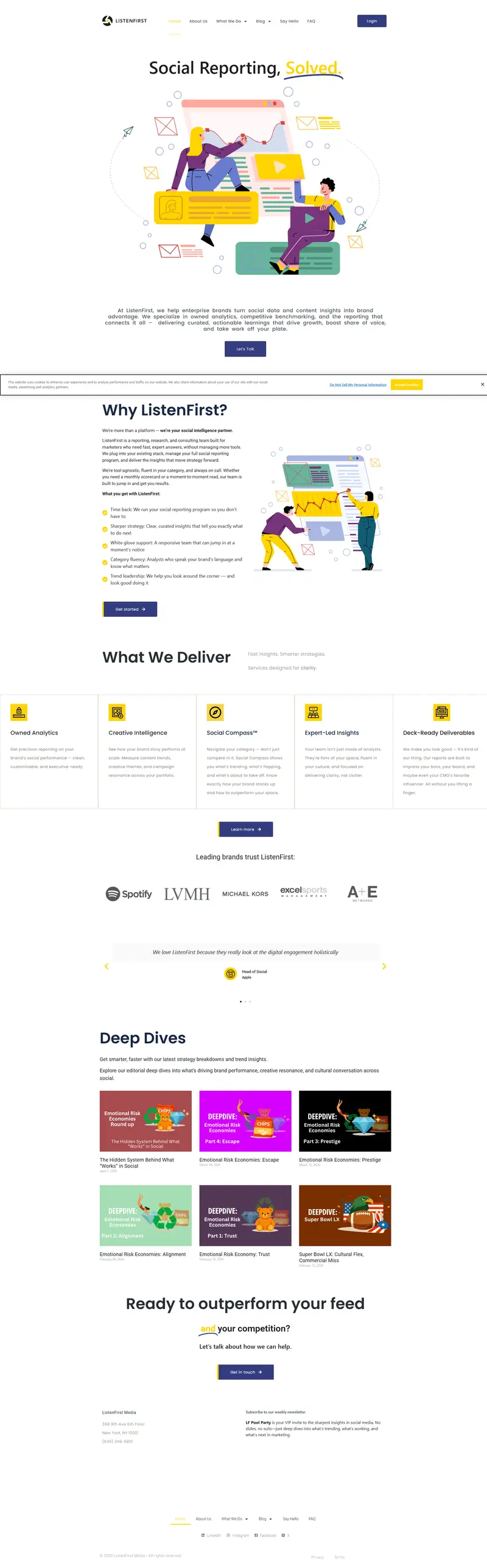 Home - ListenFirst website screenshot