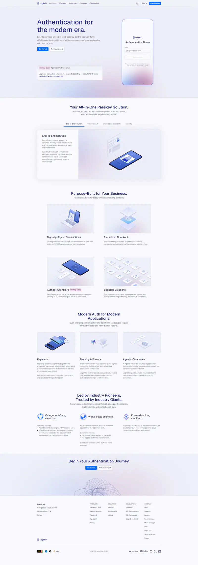 Home | LoginID website screenshot