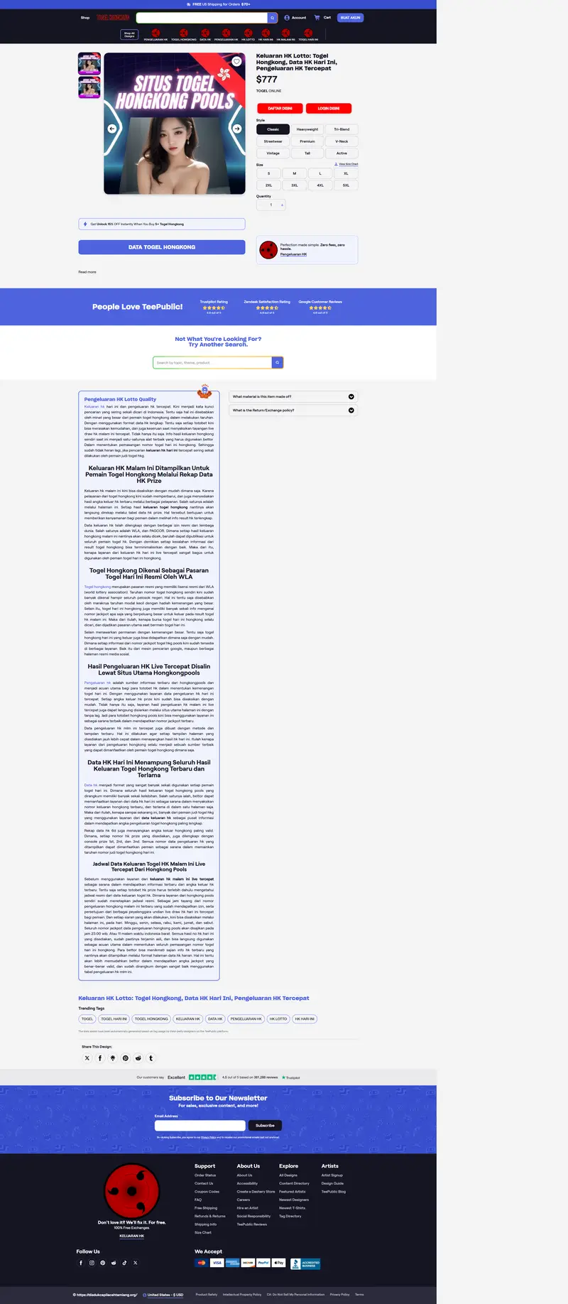 Keluaran HK Lotto: Togel Hongkong, Data HK Hari Ini, Pengeluaran HK Tercepat website screenshot