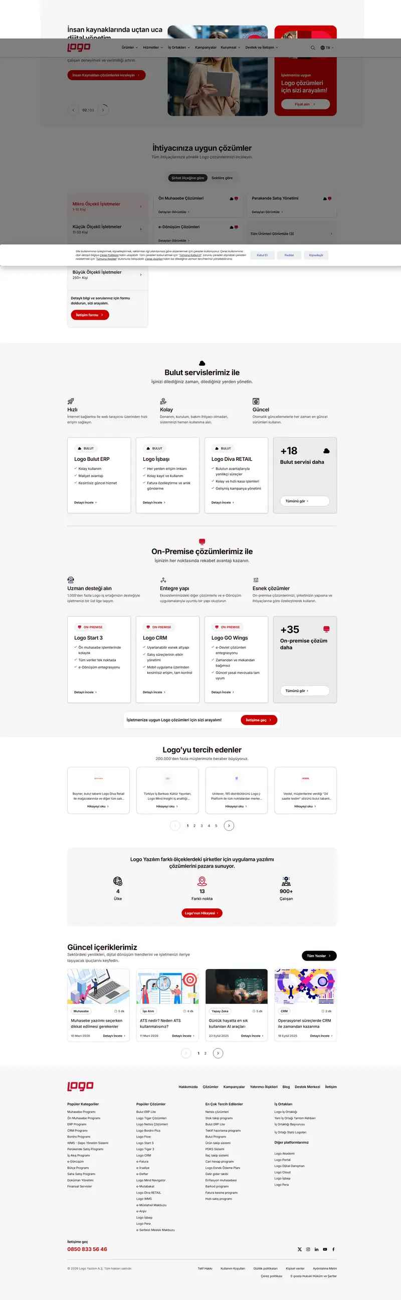 Logo Yazılım | Kurumsal İş Yazılımı Çözümleri website screenshot
