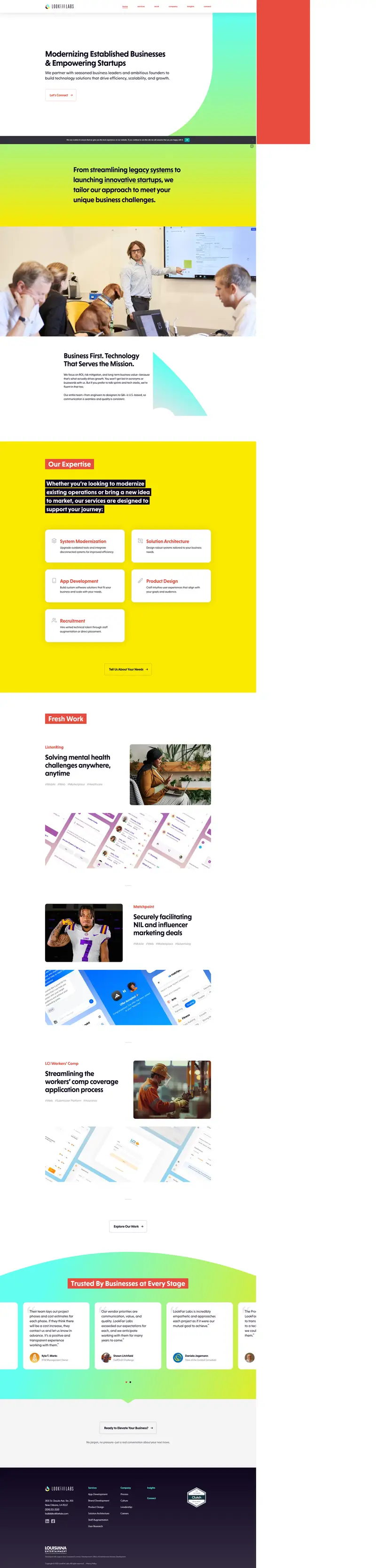 Software Development Company & Product Development website screenshot