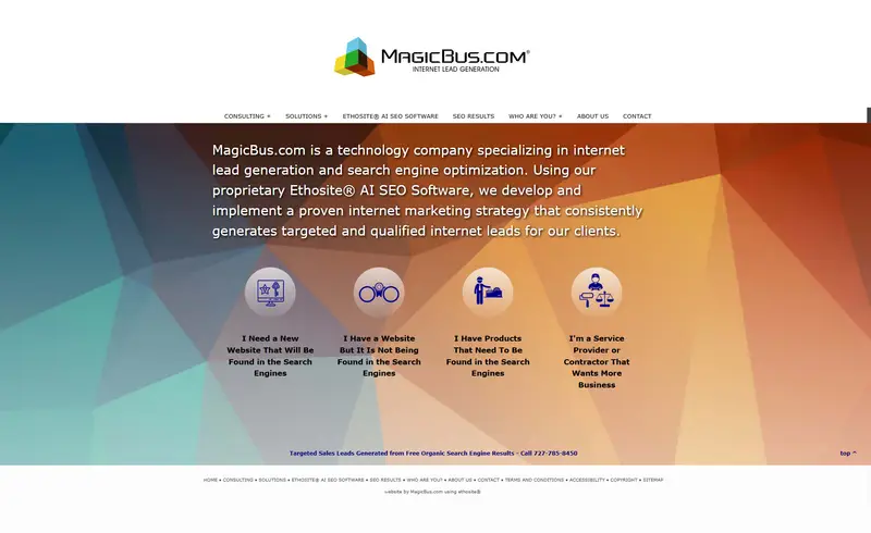 MagicBus.com - AI SEO Software Lead Generation Services website screenshot