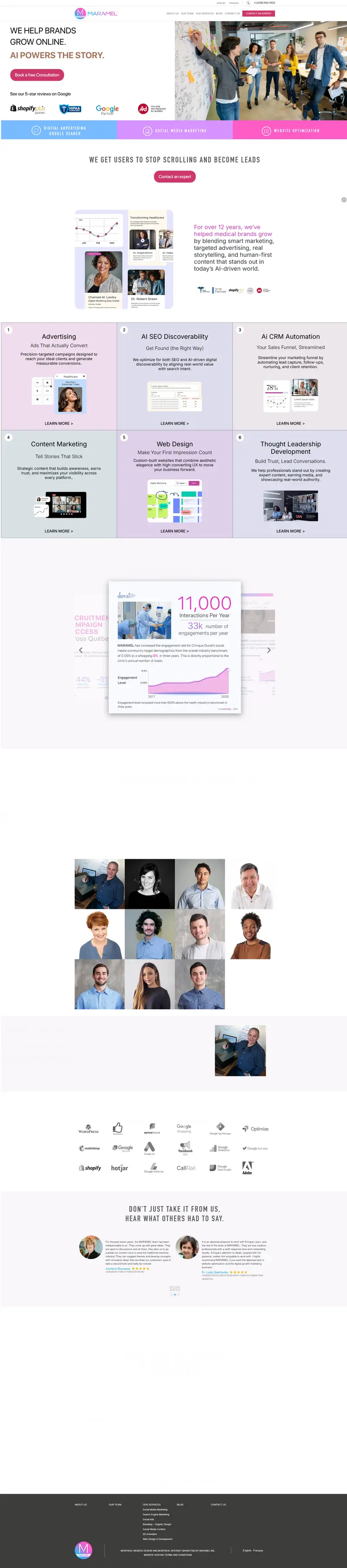 Online Marketing Agency Montreal | Digital Marketing Agency Montreal website screenshot