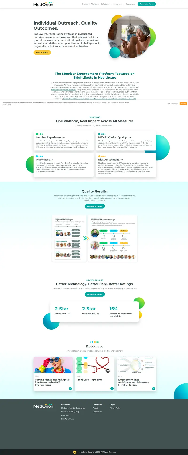Member Engagement Platform website screenshot