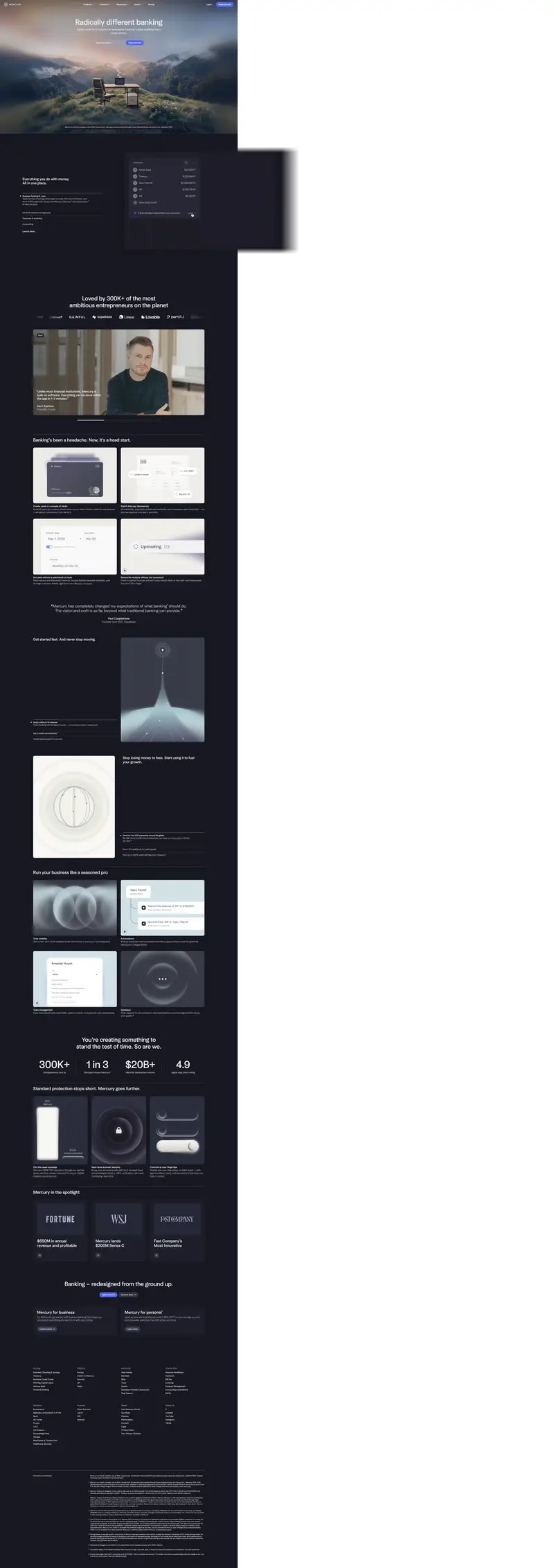 Online Business Banking For Startups, Small Businesses & Scaling Companies website screenshot