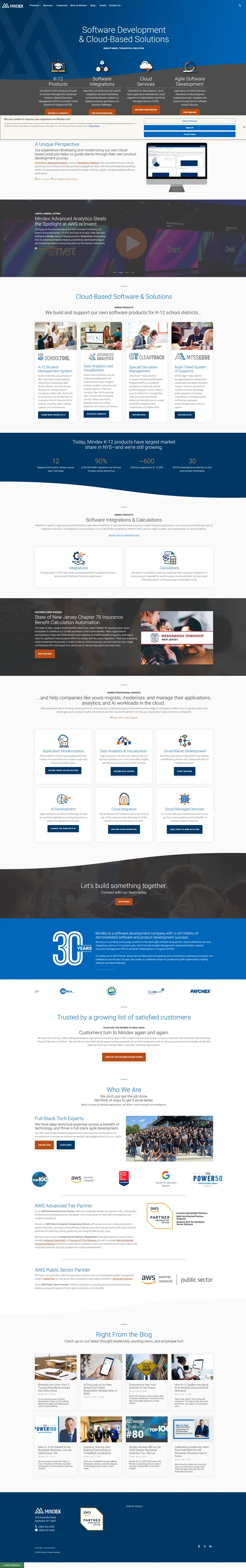 Software Development Cloud Services NY Student Management System website screenshot