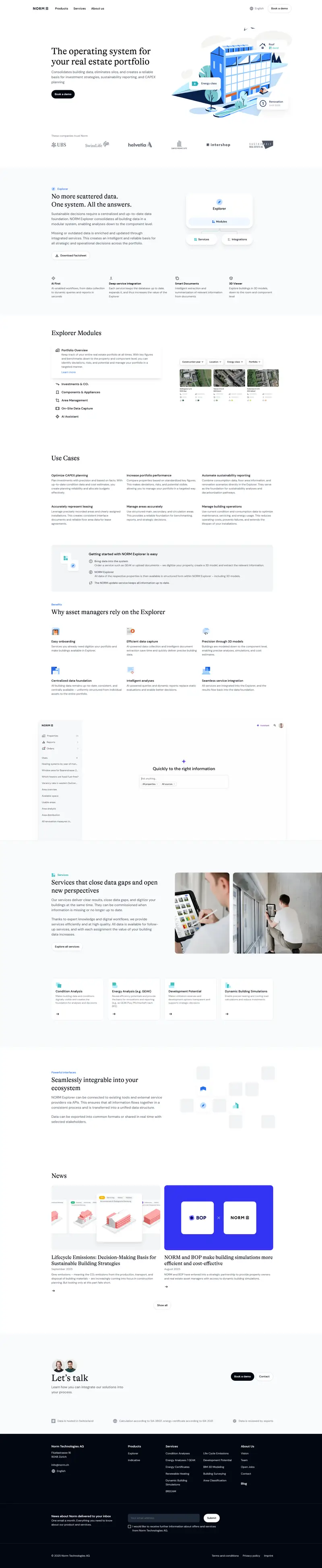 Norm | The operating system for your real estate portfolio website screenshot