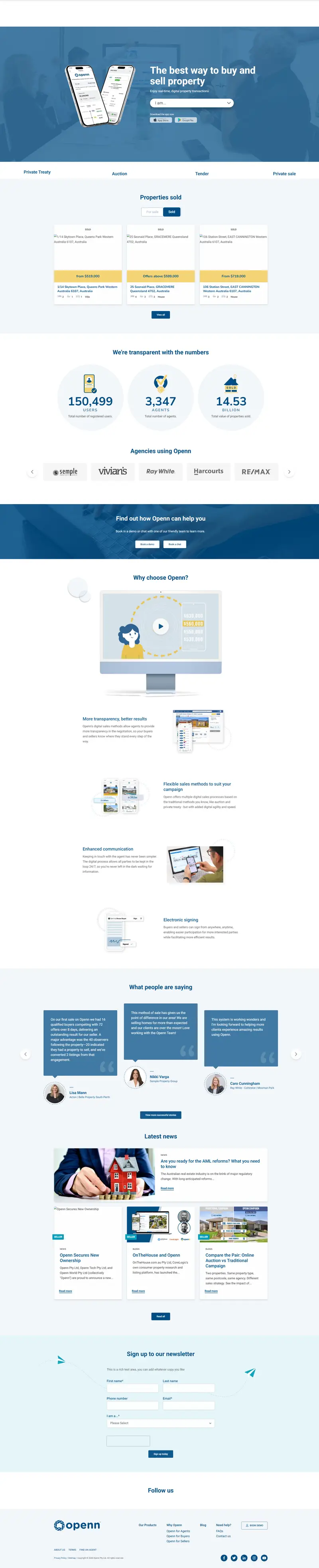 Openn website screenshot