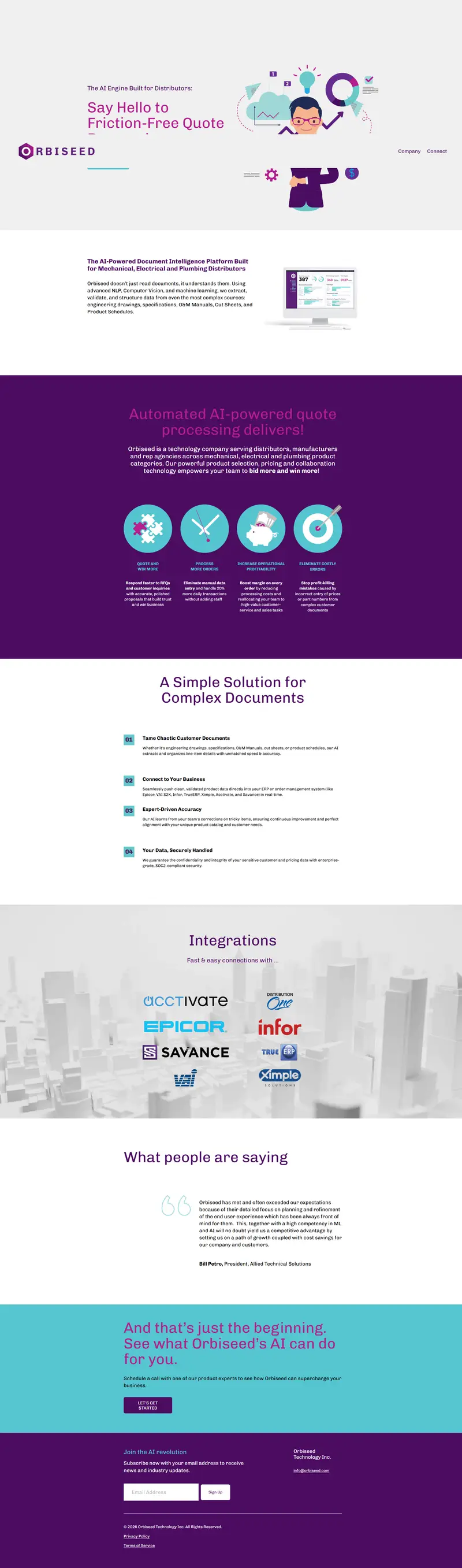 Orbiseed Technology Inc. website screenshot