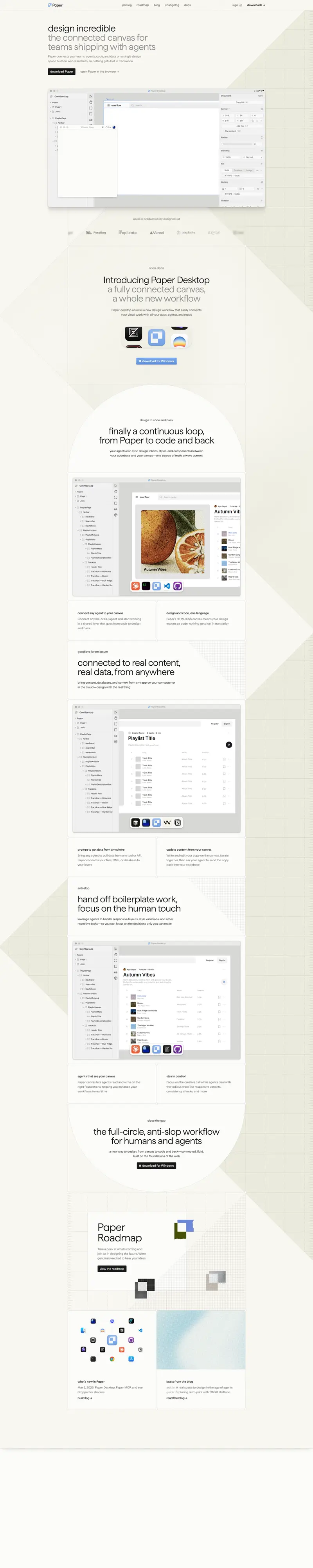 Paper – design, share, ship website screenshot